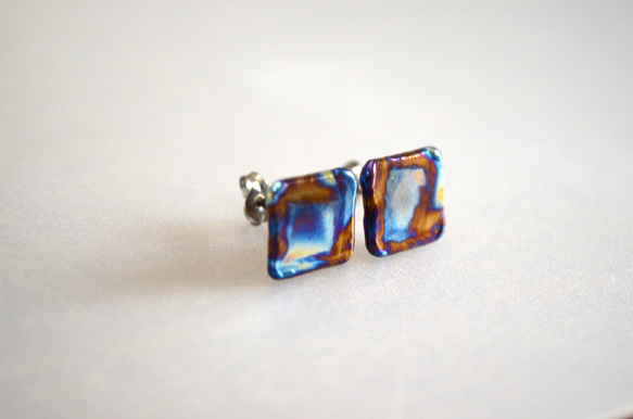 Titanium　pierced earrings・16G・チタンピアス・テトラ・B 2枚目の画像