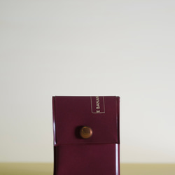 可定制【Suede-like Bordeaux】Banana button separate case 第1張的照片