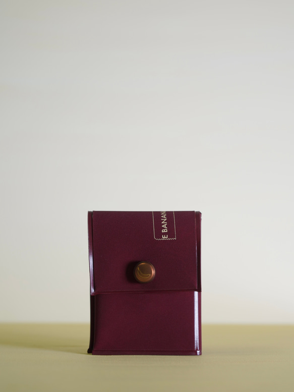 可定制【Suede-like Bordeaux】Banana button separate case 第1張的照片