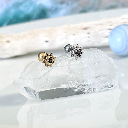 MOON&SUN 月と太陽 天体 ボディピアス 14G 16G 18G 軟骨ピアス MOON&SUN 月と太陽 天体 ボディピアス 14G 16G 18G 軟骨ピアス