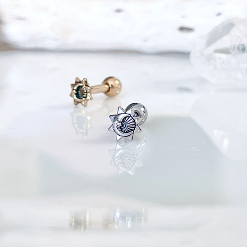 MOON&SUN 月と太陽 天体 ボディピアス 14G 16G 18G 軟骨ピアス MOON&SUN 月と太陽 天体 ボディピアス 14G 16G 18G 軟骨ピアス