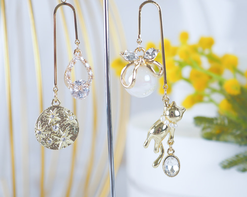 ♡ハンドメイド♡ビジューピアスイヤリング天秤座 e1640fe41e235b47248a5ac7202ac8