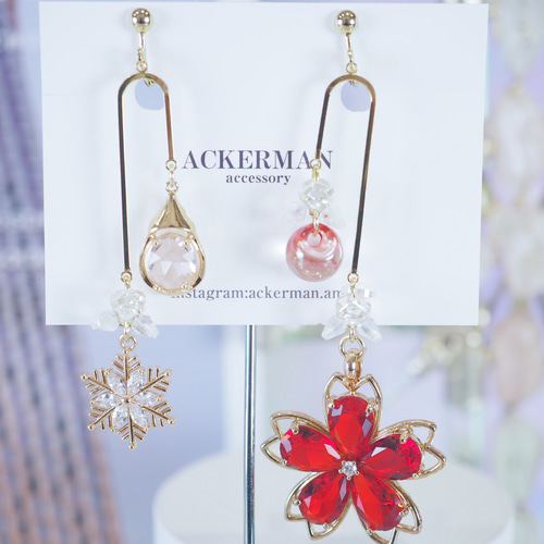 ACKERMAN定番】アシンメトリー天秤⚖️ピアス/イヤリング ピアス