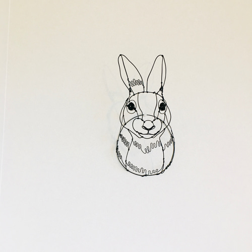 ワイヤーアート ワイヤークラフト うさぎ ウサギ【受注制作