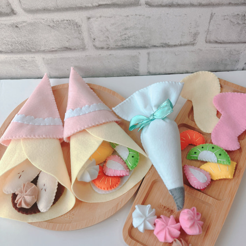 11 フェルトままごと　クレープ　オーダーページ クレープ屋さんオーダーページ】フェルトままごと おままごと