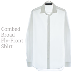 【展示作品】100/2コーマブロードフライフロントシャツ 1枚目の画像