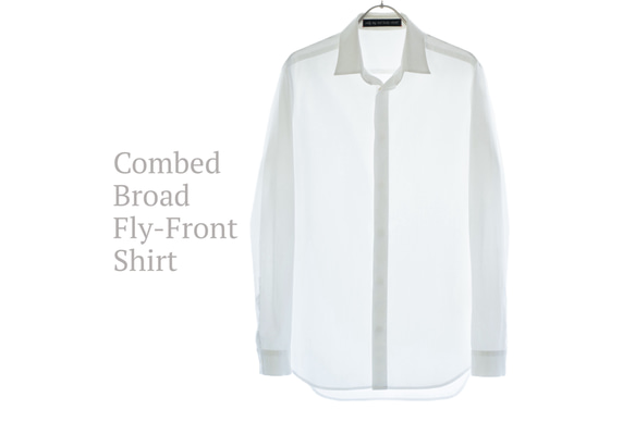 【展示作品】100/2コーマブロードフライフロントシャツ 1枚目の画像