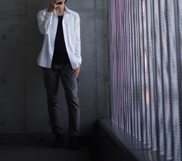 【展示作品】100/2コーマブロードフライフロントシャツ 14枚目の画像