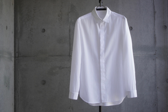 【展示作品】100/2コーマブロードフライフロントシャツ 3枚目の画像
