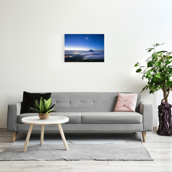【A4、A3可能】雲海に浮かぶ蝦夷富士、羊蹄山・アートポスター 北海道風景写真 2枚目の画像