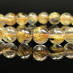 お勧め 現品一点物 太陽放射タイチンルチル ブレスレット 金針水晶 数珠 ７ミリ １５ｇ ＰＴＨＲ３ 作品動画あり 2枚目の画像