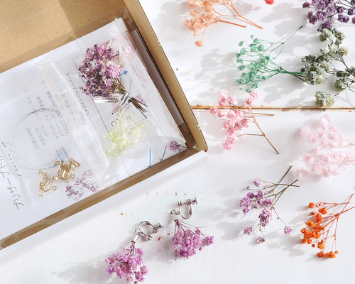 かすみ草風一粒ピアス/イヤリング ピアス（スタッド・一粒