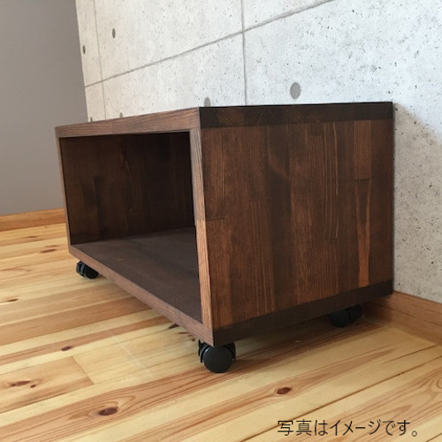 木製ラック『オープンボックス キャスター付き』木製シェルフ