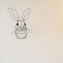 ワイヤーアート ワイヤークラフト ワイヤーオブジェ　うさぎ　オグロジャックウサギ【受注制作】 18枚目の画像