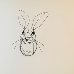 ワイヤーアート ワイヤークラフト ワイヤーオブジェ　うさぎ　オグロジャックウサギ【受注制作】 3枚目の画像