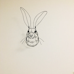 ワイヤーアート ワイヤークラフト ワイヤーオブジェ　うさぎ　オグロジャックウサギ【受注制作】 7枚目の画像