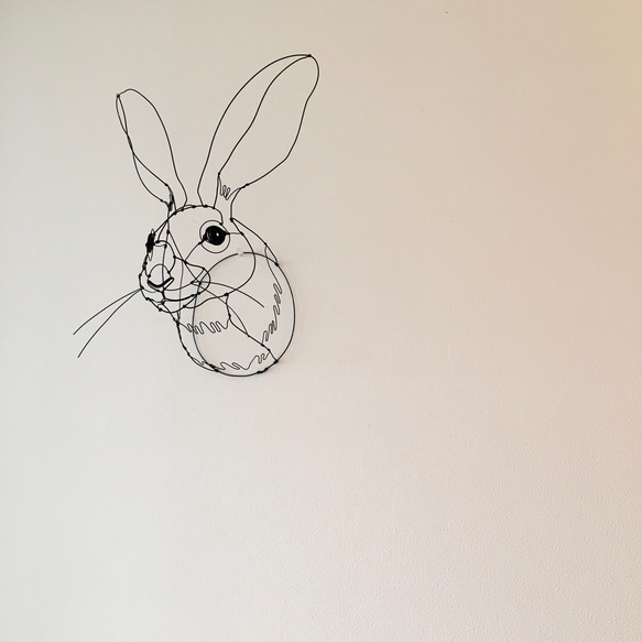 ワイヤーアート ワイヤークラフト ワイヤーオブジェ　うさぎ　オグロジャックウサギ【受注制作】 19枚目の画像