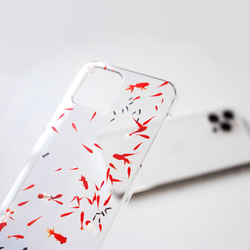 【精選】金魚撈水圖案 iPhone 17+ 手機殼，智慧型手機殼，完美搭配夏季節慶和浴衣♪ 第3張的照片
