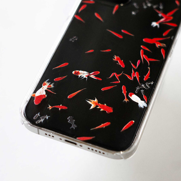 【精選】金魚撈水圖案 iPhone 17+ 手機殼，智慧型手機殼，完美搭配夏季節慶和浴衣♪ 第6張的照片