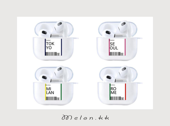 Airpods 第三世代 ケース エアポッズ おしゃれ 航空券 世界旅行 お揃い