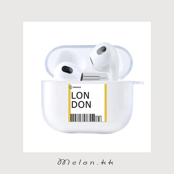 Airpods 第三世代 ケース エアポッズ おしゃれ 航空券 世界旅行 お揃い Airpods3-Melonkk 3枚目の画像