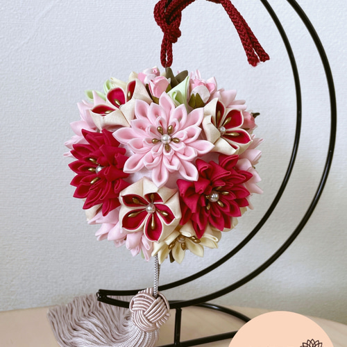 flower ball bouquetオーダーメイド】総つまみ細工✴︎ボール