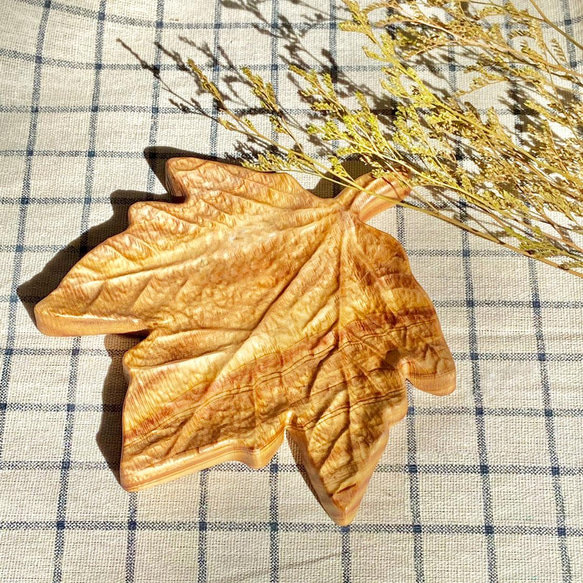 [木城工坊] 原木楓葉造型茶點盤-3種款式 第2張的照片