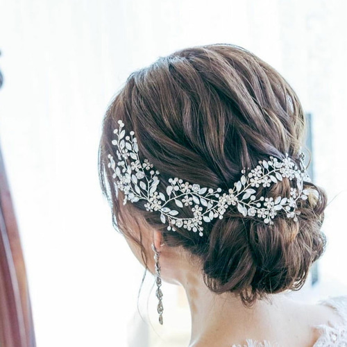 ヘッドドレス 結婚式 花嫁 ヘアアクセサリー ヘッドアクセサリー