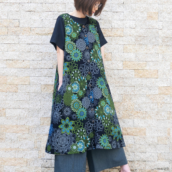 3/25再販＊オリジナル生地＊着丈2展開＊羽織としても◎＊エスニック  
