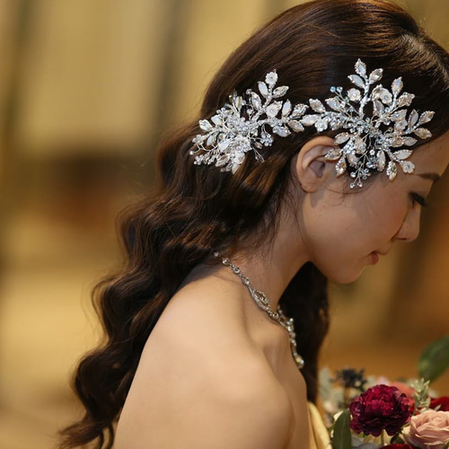 ヘッドドレス 結婚式 花嫁 ヘアアクセサリー ヘッドアクセサリー
