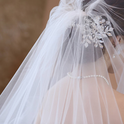 ヘッドドレス 結婚式　花嫁 ヘアアクセサリー ヘッドアクセサリー ウェディング ブライダル　フラワー　リーフ　小枝 15枚目の画像