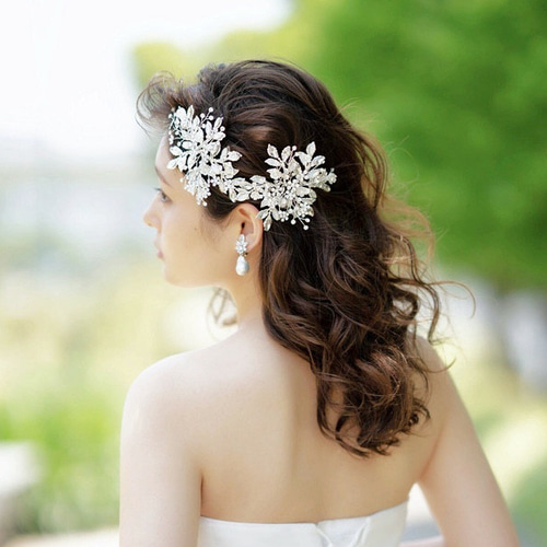 ヘッドドレス 結婚式 花嫁 ヘアアクセサリー ヘッドアクセサリー