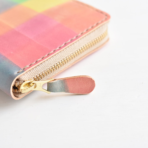 オーダー品】革の手染め財布 「Joy No.204（ラウンドファスナー長財布