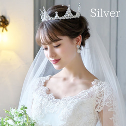 ミランダ クリスタル イヤリング/ピアス (RE-11)|花嫁 ウエディング シルバー ゴールド 前撮り 結婚式 6枚目の画像
