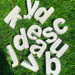 セメント、モルタル アルファベット　表札オーダーメイド 4枚目の画像