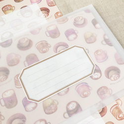 カフェラテ　レターセット（letter writing set） 2枚目の画像