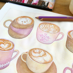 カフェラテ　レターセット（letter writing set） 6枚目の画像