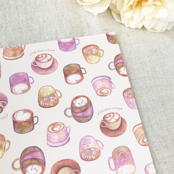 カフェラテ　レターセット（letter writing set） 4枚目の画像