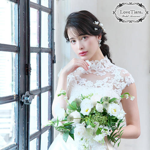 【ジュエッテ】パール　フープピアス　 結婚式　パーティ　ドレス アクセサリー ジュリアパールピアスPE-05|花嫁 ゲスト 結婚式 ウエディング リーフ