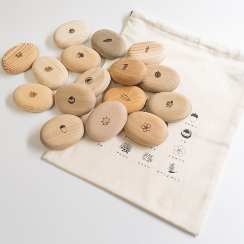 まあるいつみきmini 16個セット（ki na li の定番木のおもちゃ）国産材