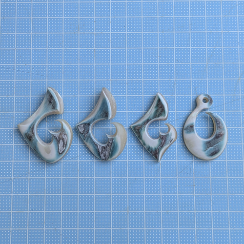 夜光貝磨きアクセサリー作りキット ✳【 フィッシュフック 】 キット