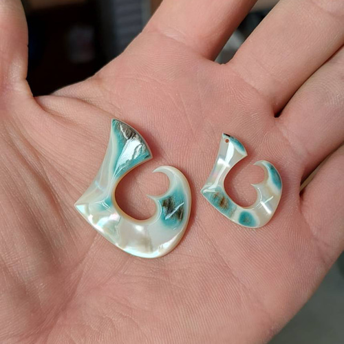 大型夜光貝 姿磨き 飾り物 インテリア アクセサリー オブジェ 夜光貝