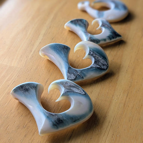 夜光貝磨きアクセサリー作りキット ✳【 フィッシュフック 】 キット