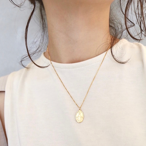 メダイコインの14kgfネックレス 金属アレルギー対応 ゴールド シルバー