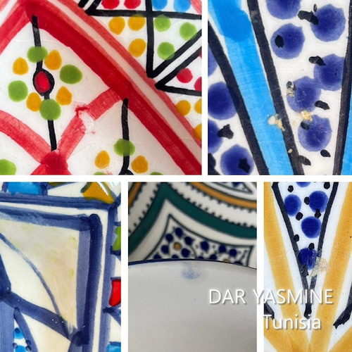 イタリア＆北アフリカ伝統万能絵付皿 アンダルシア風モーリッシュ