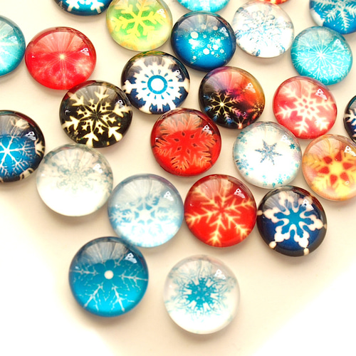 10個☆特価 ガラスカボション ラウンド 12mm ☆デコ ピアス