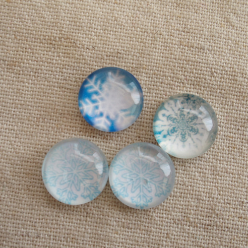 10個☆特価 ガラスカボション ラウンド 12mm ☆デコ ピアス