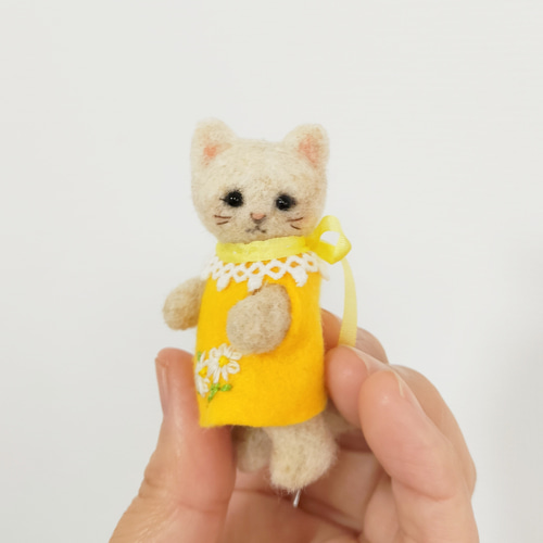 chata作家 ネコ テディベア ハンドメンド ぬい 羊毛フェルト