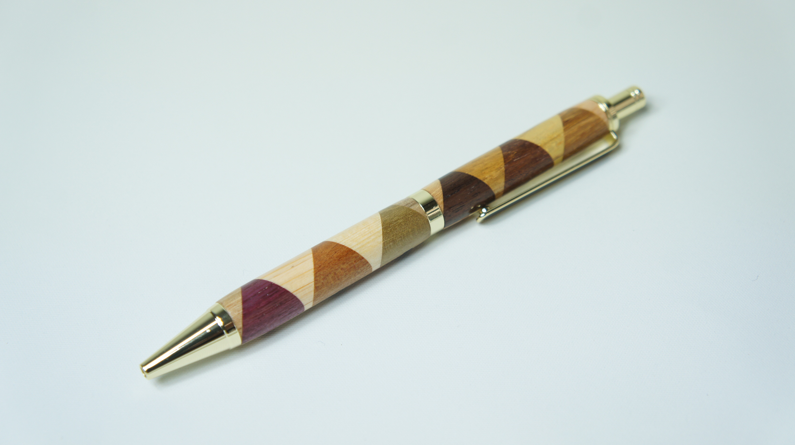 寄木のボールペン・三角チェック