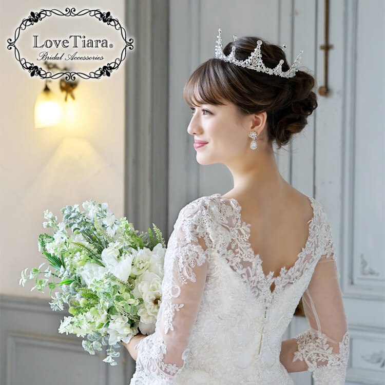 ステラクラウンC-07|花嫁 ティアラ 王冠 ウエディング 前撮り 結婚式 かわいい お色直し ヘッドドレス 髪飾り